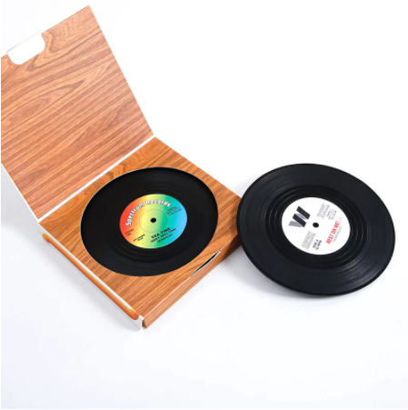 Vinyl Record Coasters (6 Pieces)