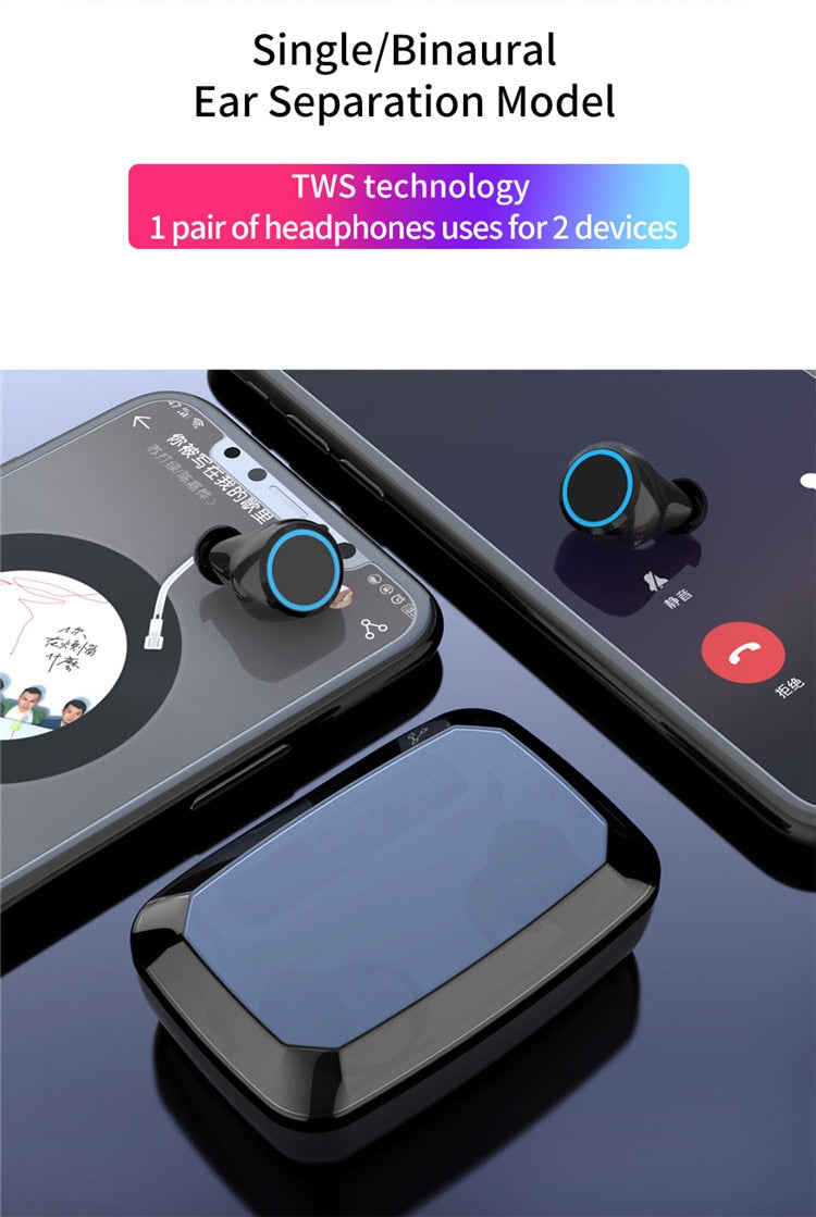 LED Bluetooth Earbud Headphones