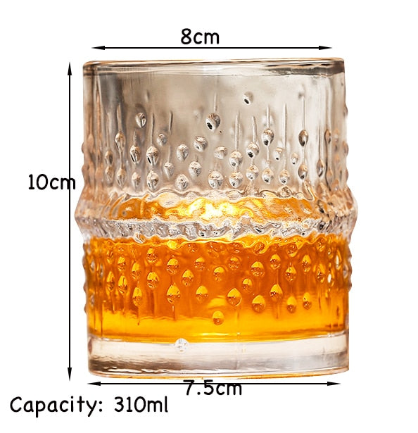 Glass Tumbler for Whiskey, Scotch, Bourbon or Rum