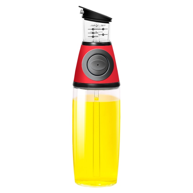 Press-and-Measure Oil and Vinegar Dispenser