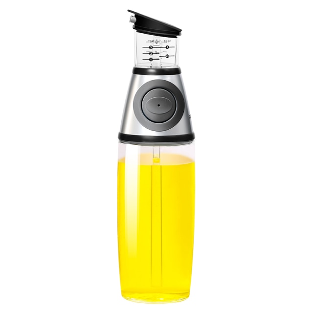 Press-and-Measure Oil and Vinegar Dispenser