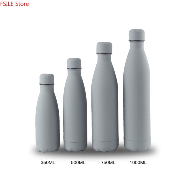 Monochrome Stainless Steel Water Bottle (350 ml, 500 ml, 750 ml, 1,000 ml)