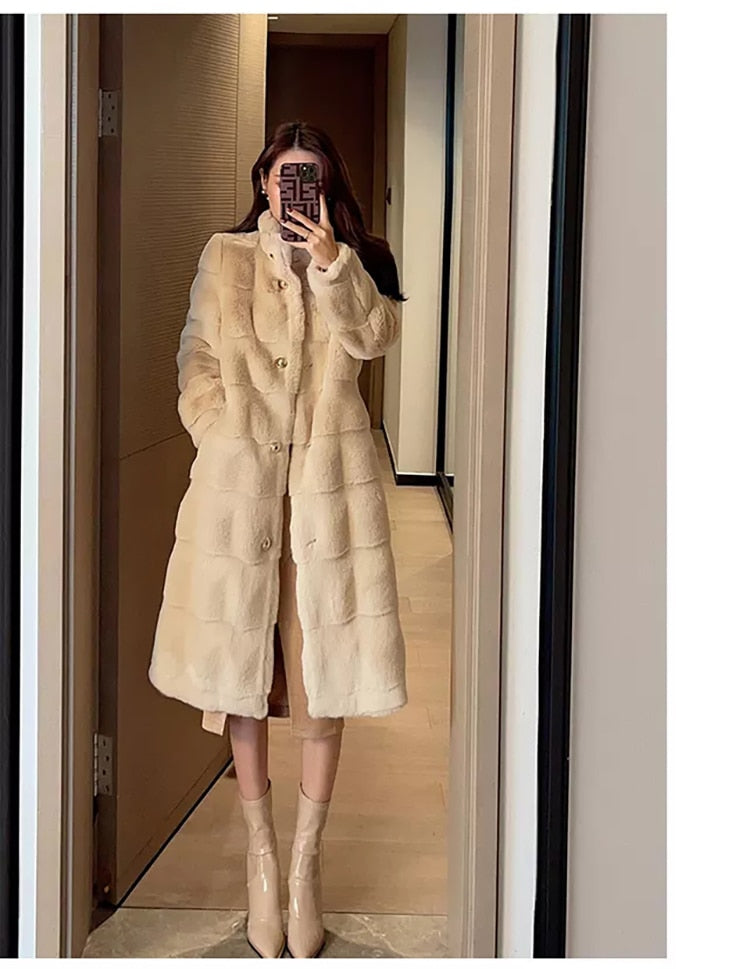 Long Faux-Fur Winter Coat