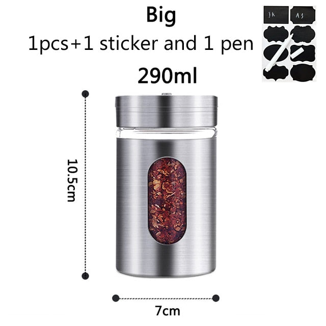 Stainless Steel Spice Storage Jar