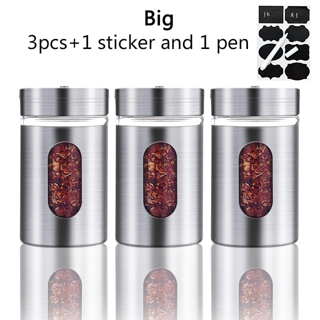 Stainless Steel Spice Storage Jar