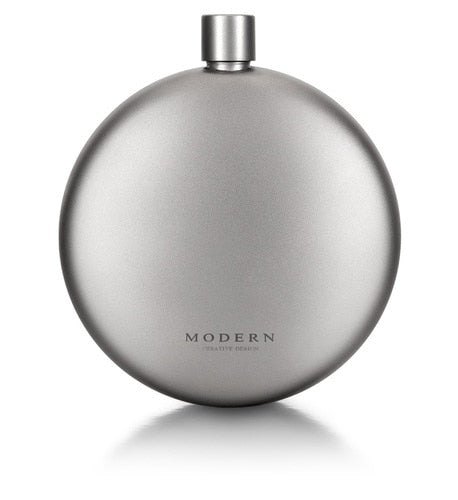 Round Titanium Hip Flask