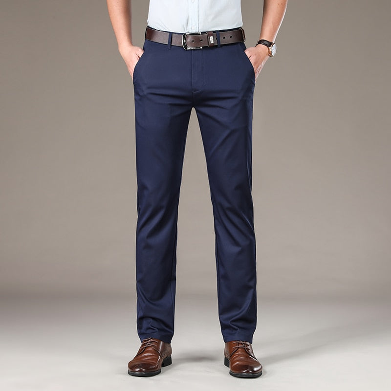 Smart Casual Slim Fit Stretch Trousers