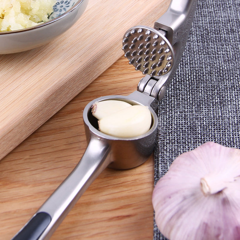 Sleek Stainless Steel Garlic and Ginger Press