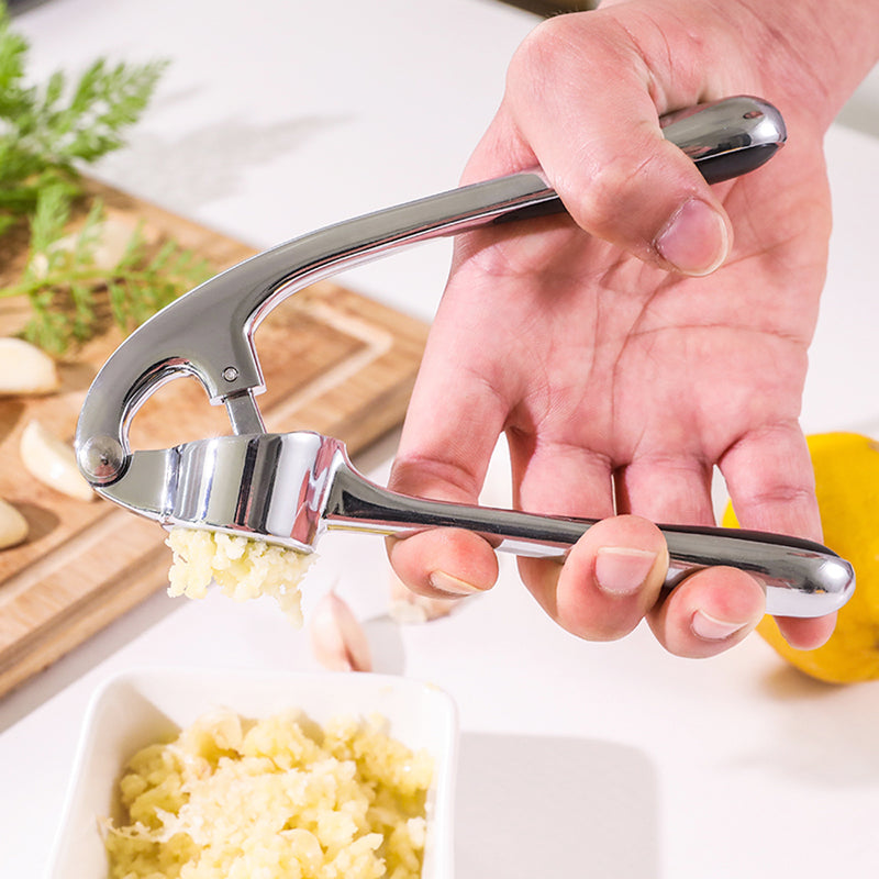 Sleek Stainless Steel Garlic and Ginger Press