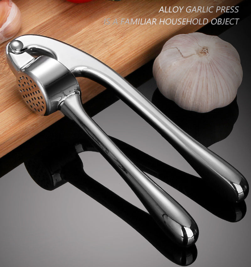 Sleek Stainless Steel Garlic and Ginger Press