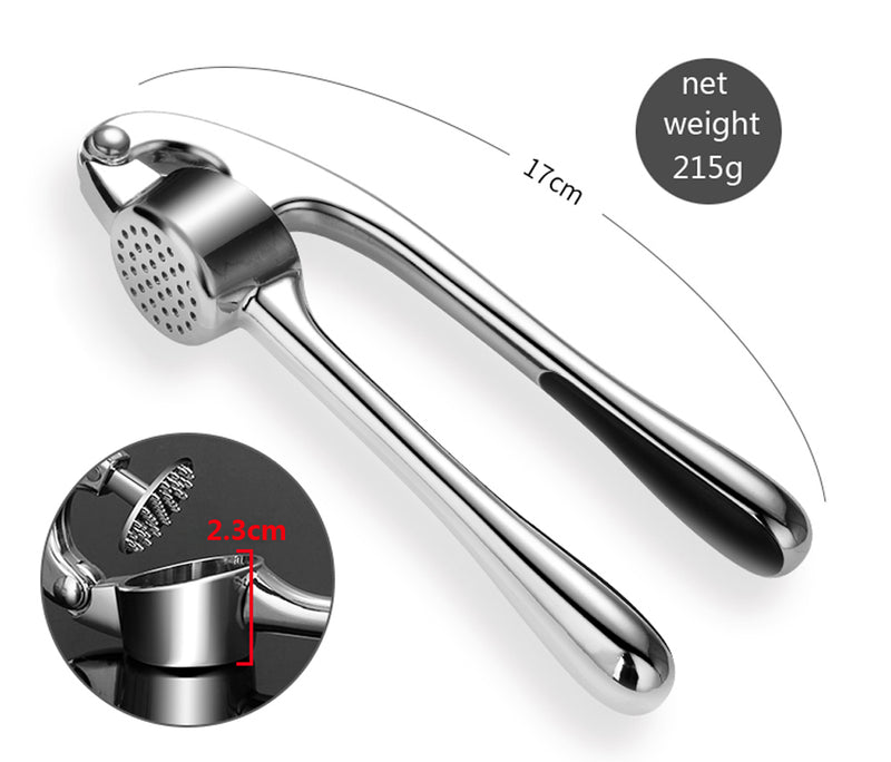 Sleek Stainless Steel Garlic and Ginger Press