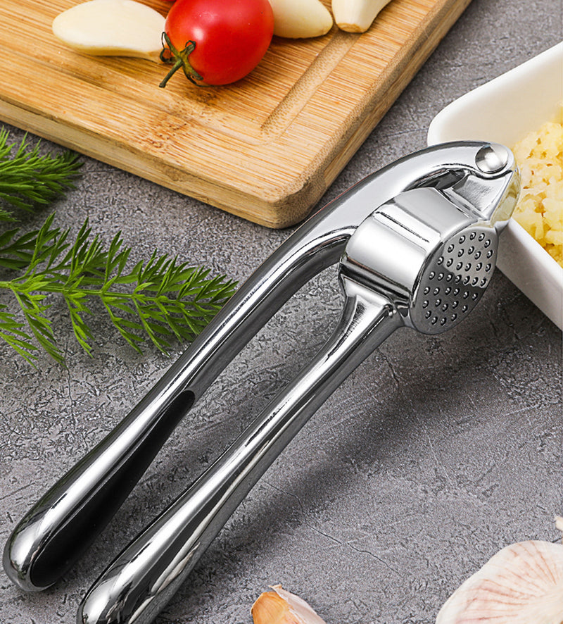 Sleek Stainless Steel Garlic and Ginger Press