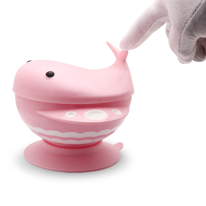 Kid’s Whale-Shaped Snack Bowl with No Spill Suction Base