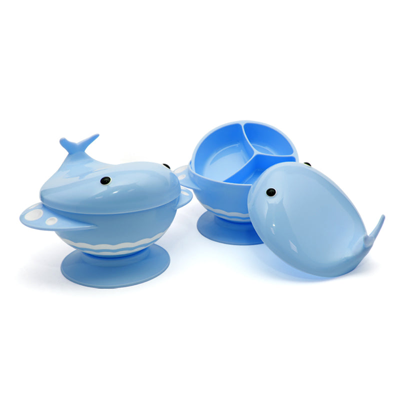 Kid’s Whale-Shaped Snack Bowl with No Spill Suction Base