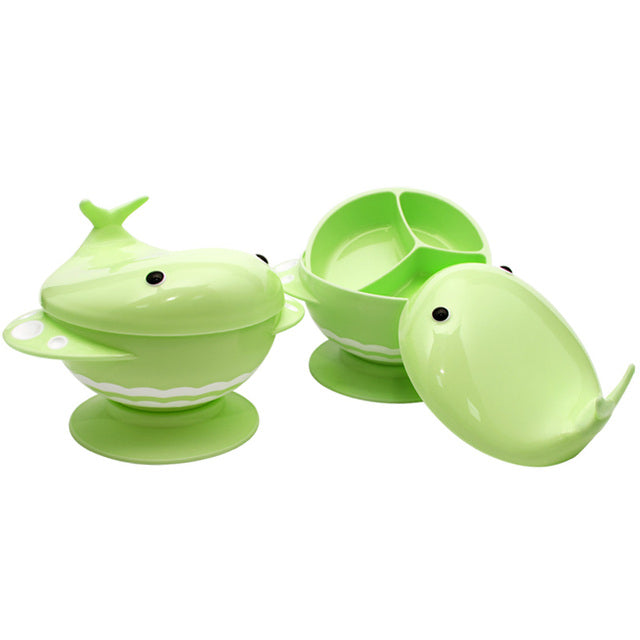 Kid’s Whale-Shaped Snack Bowl with No Spill Suction Base