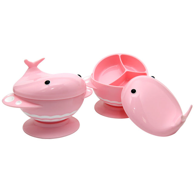 Kid’s Whale-Shaped Snack Bowl with No Spill Suction Base